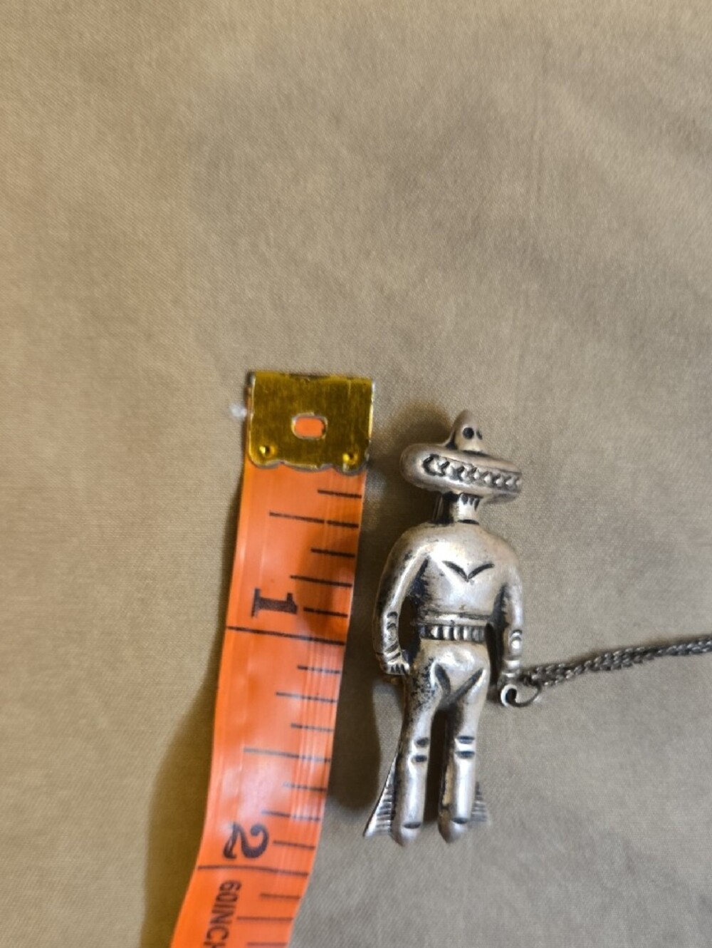Sterling Silver Mexico Charro & Donkey Brooch - Silver - Picture 7 of 7